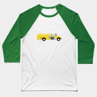 Yellow Fire Tanker Truck Baseball T-Shirt